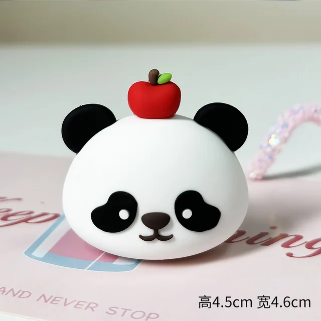 Cartoon Panda Happy Birthday Cake Topper - Glitter Bamboo Design For Baby Shower Parties