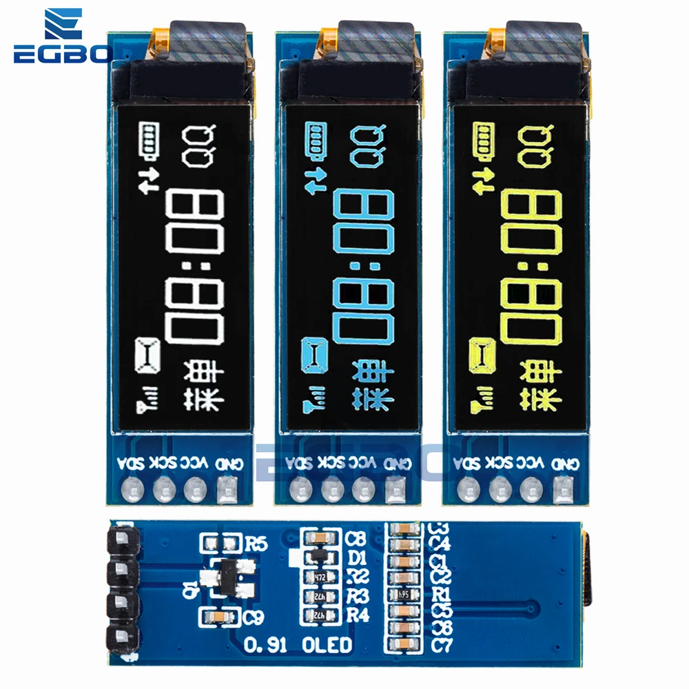 0.91 inch OLED module 0.91" white blue OLED 128X32 LCD LED Display module 0.91" IIC Communicate 1PCS/5PCS oled display module lcd display module display module led display