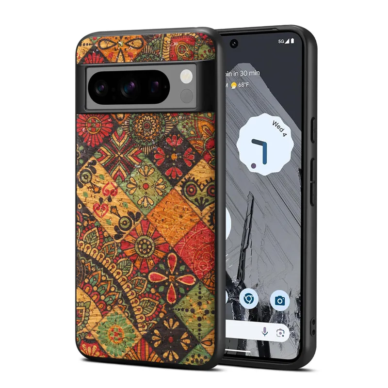 EUCAGR Ultrathin Floral Leather Phone Case - Shockproof Back Cover