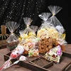 TETP 100Pcs Large Size Top Open Bag Party Handmade DIY Cookies Bread Candy Packaging Storage Clear Opp Plastic Bags With Wire 5