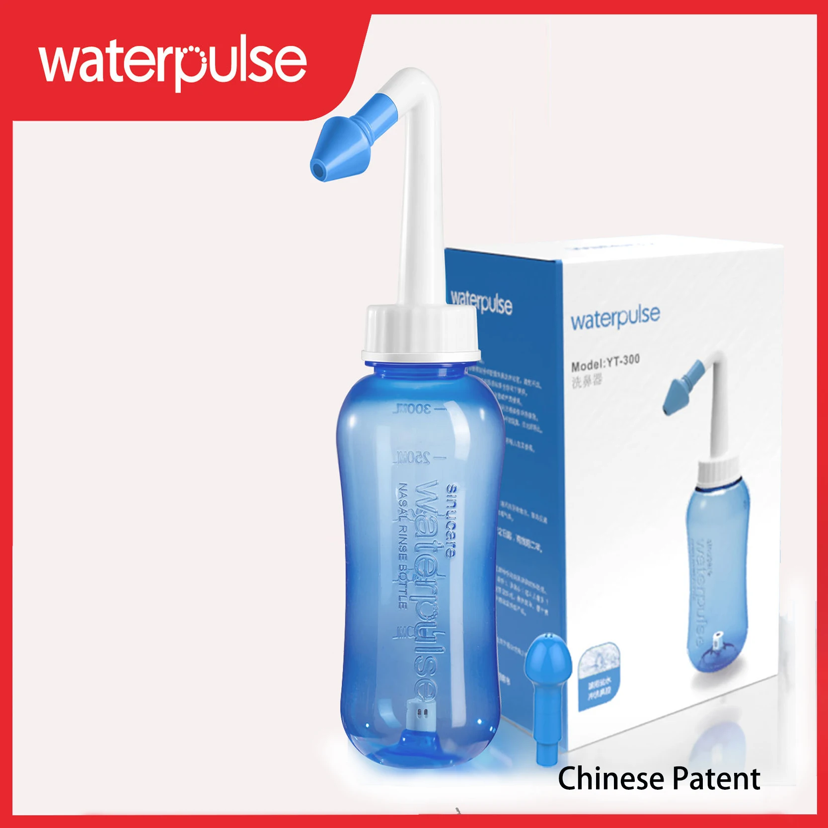 Waterpulse Nasal irrigator Nasal Wash Bottle Rhinitis Cleaner Sinusite Nose Cleans Rinse Children Adults Avoid Allergic Neti Pot