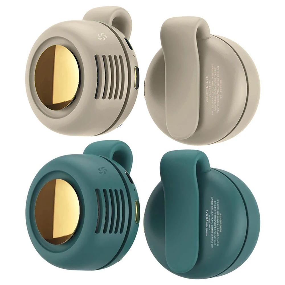 Portable Handheld Fan USB-C Rechargeable Electric Desktop Fan 360°Adjustable Strong Wind Bladeless Fan for Outdoor Sports