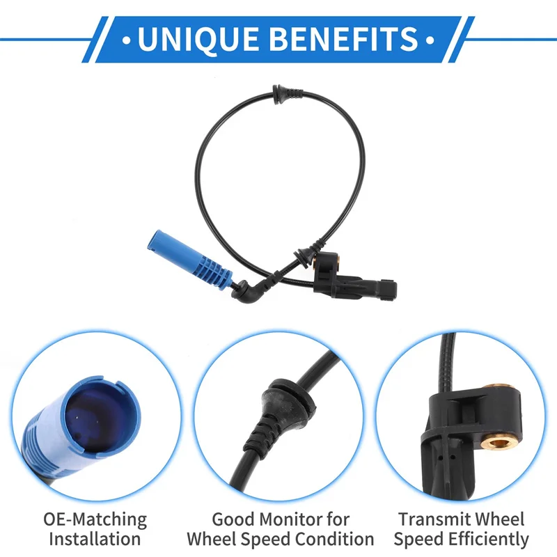 34526792896 34526752682 Front Right ABS Wheel Speed Sensor For 2001-2008  E46 E85 320I 325CI 325I 330CI 330I M3 Z4 Auto Parts
