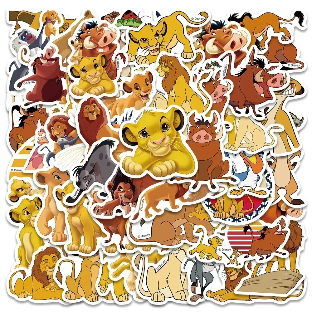 50 adet aslan kral çıkartmalar Disney Simba Graffiti çıkartması karalama defteri günlüğü dizüstü bagaj kaykay eğlenceli klasik oyuncaklar