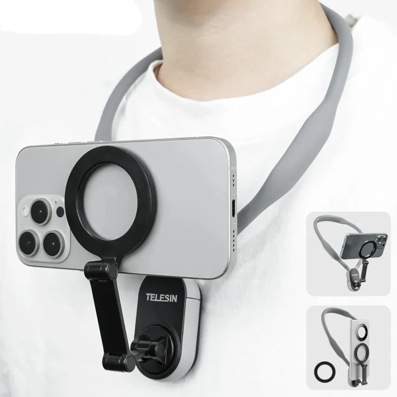 Silicone Magnetic Neck Mount Quick Release Hold for Iphone 15 14 13 12 11 10 SAMSUNG HUAWEI XIAOMI Phone Accessories