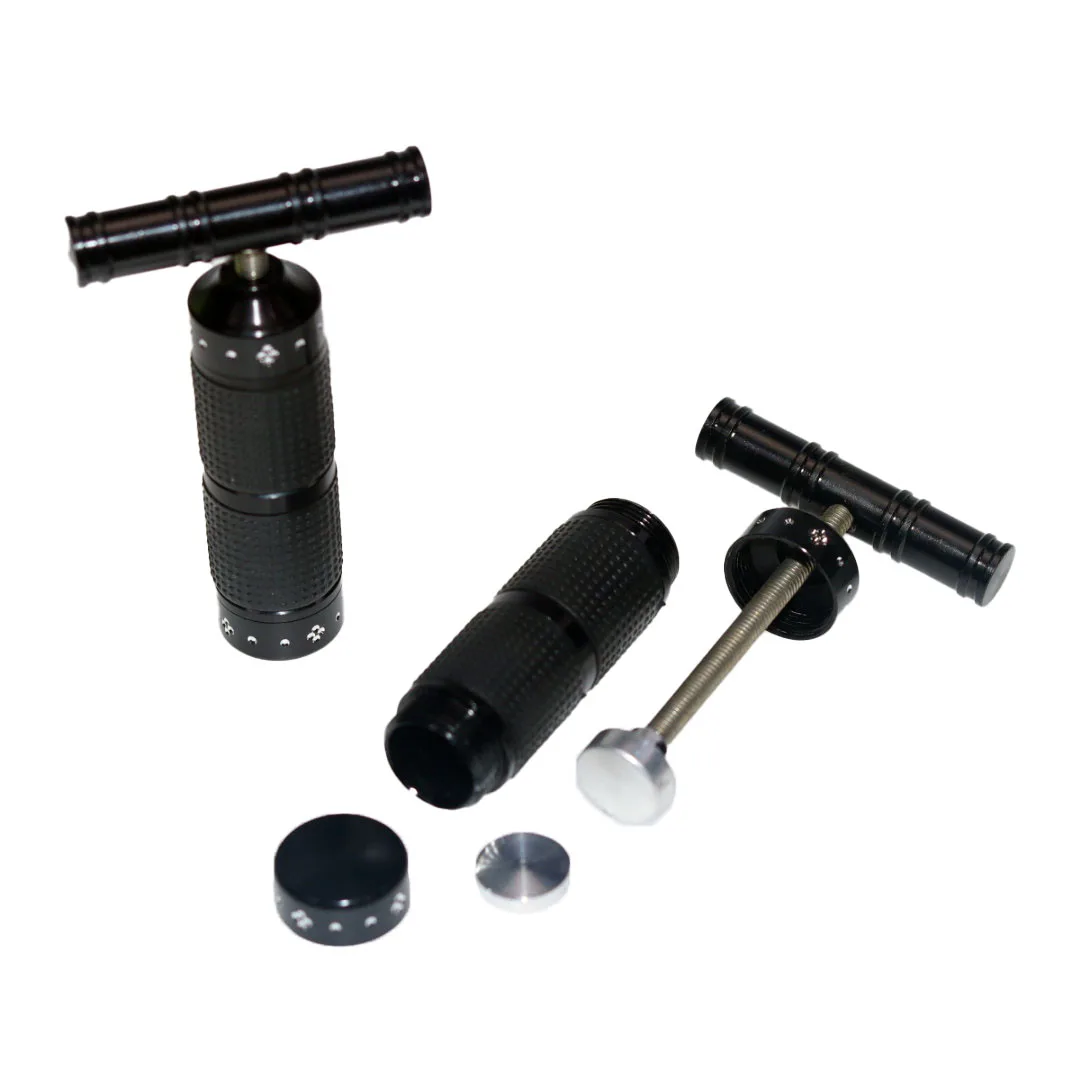T-shaped aluminum manual cigarette press rotating jacket non-slip plastic cover small smoking accessories smoking accessories