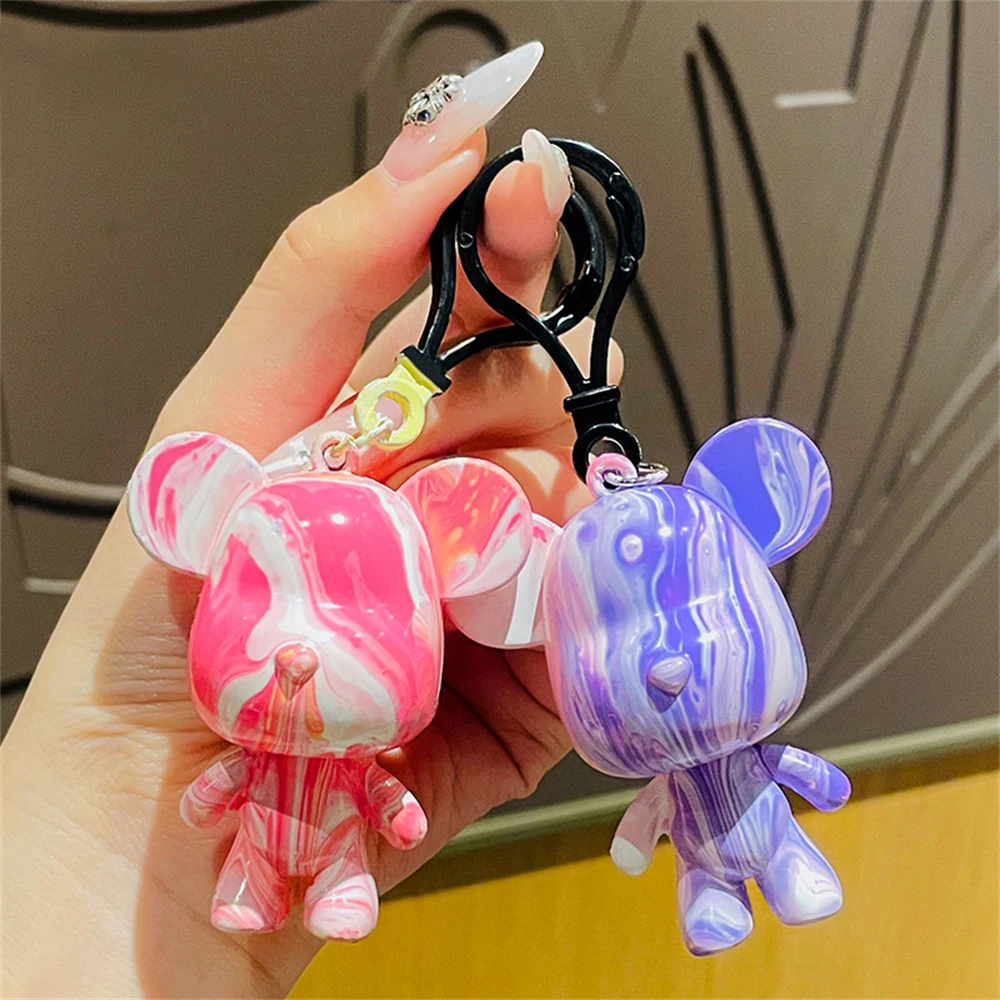 Fai Da Te Fluid Bear Sculpture Handmade Violent Bear Bearbrick White Blank Mold Doll Toy Graffiti Painting Ornaments Gift Home Decor