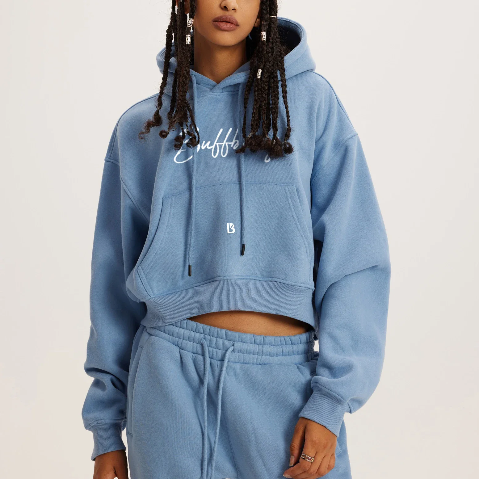 bunny Hoodies Women Winter Casual Wear Drawstring Crop Hoodies Loose Sportwear Fleece Gym Fitness Yoga Warm Hoody