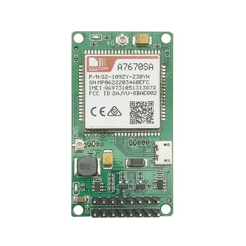 SIMCOM A7670SA LTE Cat1 Module Development Board With SIM Card Slot TTL UART LTE-FDD B1/B3/B5/B7/B8/B20 GSM 900/1800MHz original new simcom sim800l gsm core board sim800l gsm module