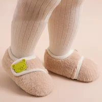 Autumn Winter Baby Floor Shoes Toddler Plush Walking Shoe Indoor Soft Sole Prewalker Cute Kid Home Slippers Comfort Casual Shoes 2