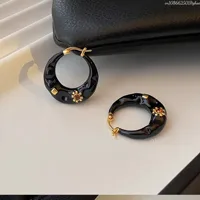 Retro Colorful Dripping Oil Enamel Geometric Metal Circle Round Hoop Earrings for Women Girls Party Travel Jewelry Korean Style - Image 6