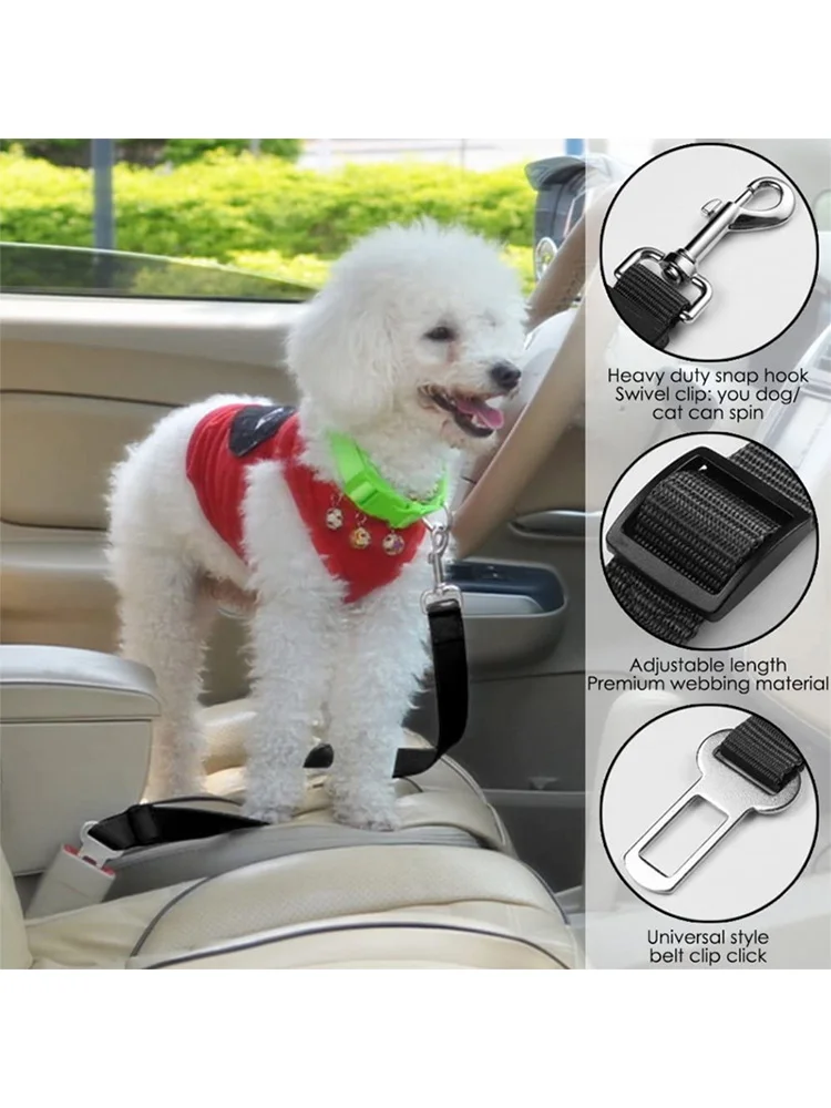 Dog Traction Rope Pet Dog Safety Rope Car Mounted Adjustable Car Used Dog Supplies