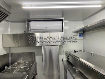 Food Trailer Fully Equipped Food Truck Mobile Kitchen Trailer for Vending on Street Customized Food Concession Trailers for Sale 4