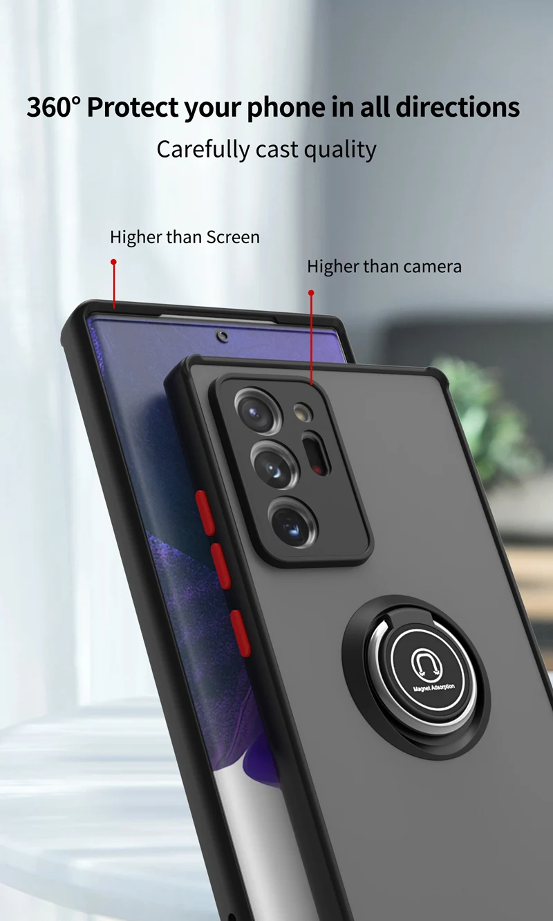 KEYSION Schutzhülle für Samsung Note 20 Ultra 5G Note 10 Plus 9 8, transparent, mit Standfunktion, für Galaxy Note 10 L_voghion.com