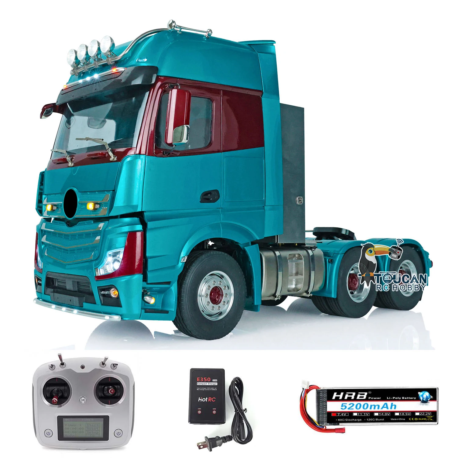 1/14 Metal LESU RC Tractor Truck 6*6 Topline for DIY Cabin 1851 3363 RTR Car Painted Model Electric Wiper Toys Gifts Thzh1394 5