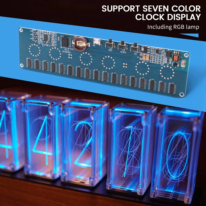 HOT-DIY In14 In4 Nixie Tube Clock Digital LED Clock Gift Circuit Board Kit , PCBA No Tubes 4