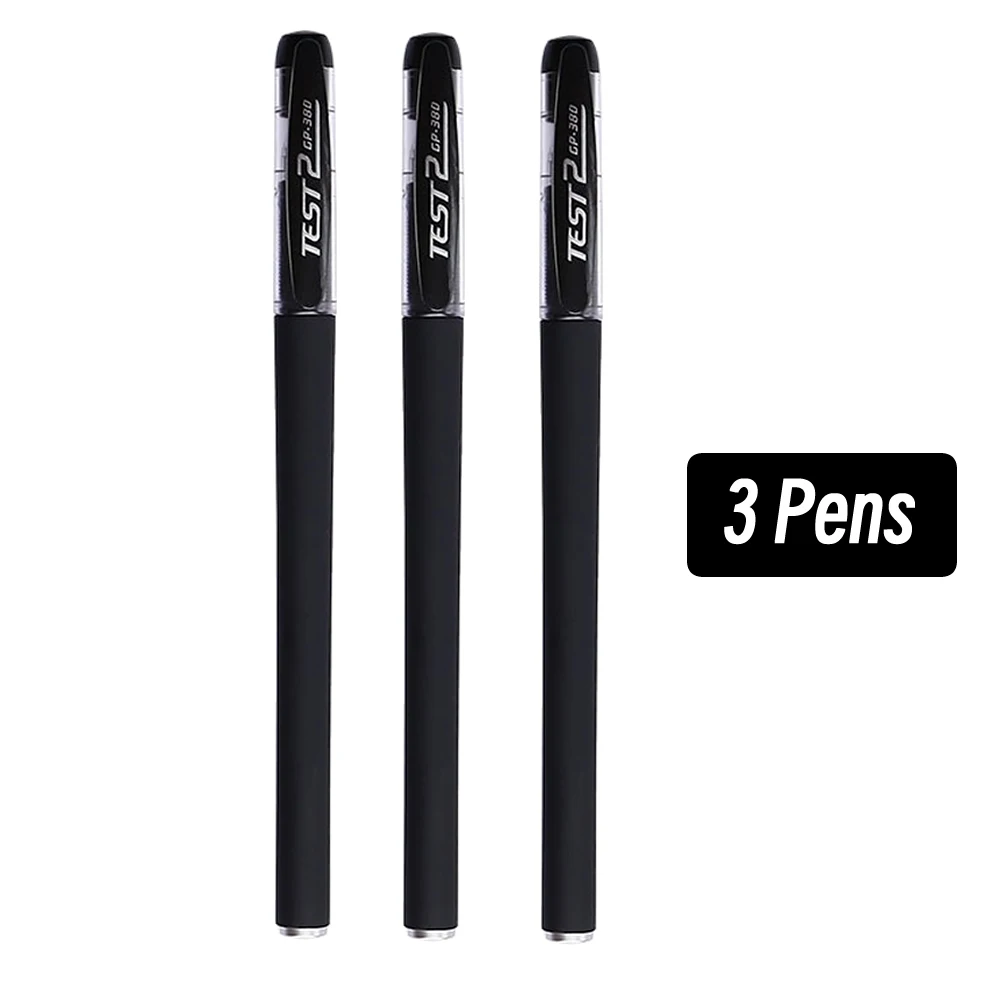 Frosted Black Ink Gel Pens - Aesthetic Stationery & Writing Supplies