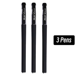 Frosted Black Ink Gel Pens - Aesthetic Stationery & Writing Supplies (Black)