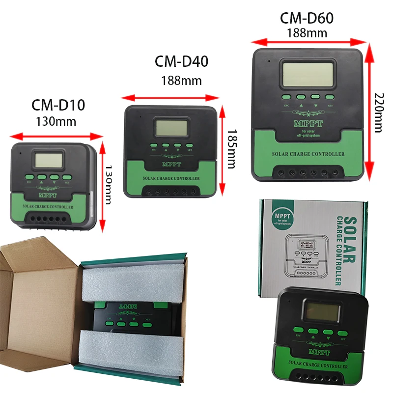 Paket] Protron PWM Solar Laderegler für Solarpanel 12V / 24V - 20A