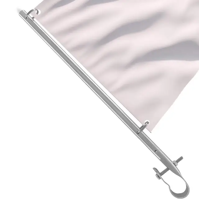 Support Drapeau Extérieur Mât De Drapeau PRIMUZ - Acier Inoxydable