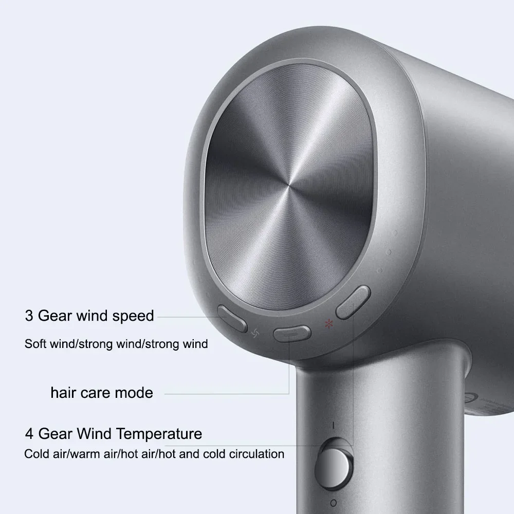 XIAOMI MIJIA H701 Hair Dryers High Speed Water Ion Professional Hair Care Quick Dry Negative Ion 65m/s 110000Rpm 220V CN Version Hair Dryer