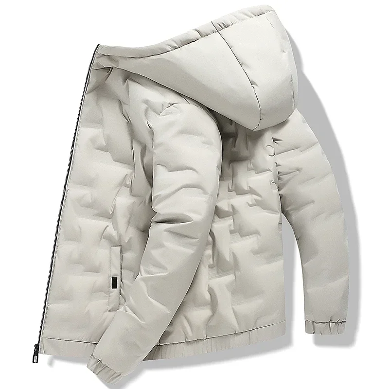 Winter New Fashion Men's Down Jacket Brand Thermal Jacket Trendy Hooded Zipper Down Men's Coats