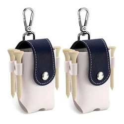 Waist Belt Hanging Keychain Golf Bag Portable Golf Tee Storage Leather Case Outdoor Sports Golf Case Empty Balls Bag