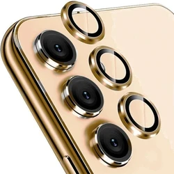 Premium Camera Lens Protective Metal Cap & Glass Cover - Galaxy A14 5G (Gold)
