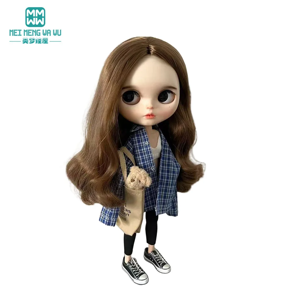 furchin Blythel doll&ボーン柄シャツ furchin Blythel doll&ボーン柄シャツ Babydoll JSK & Kuma