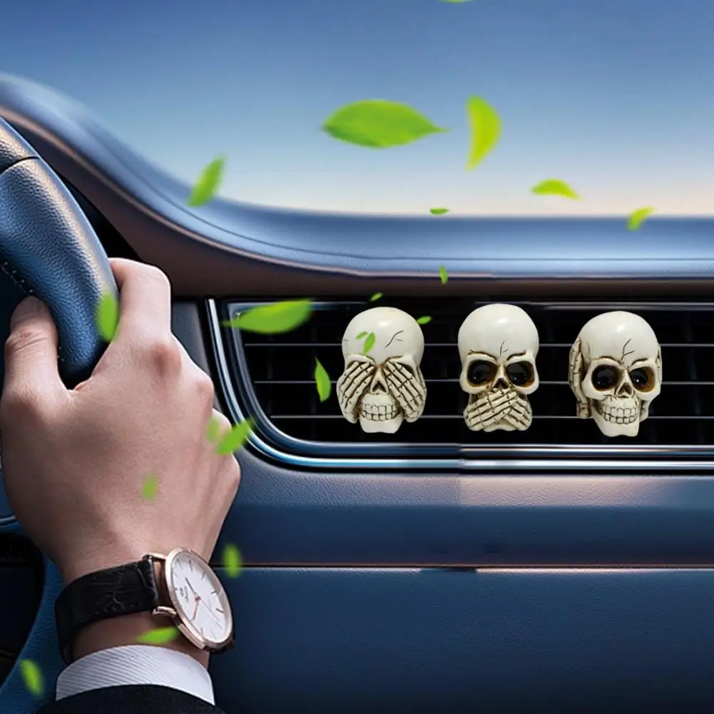 

Car Perfume Holders Unique Skull-shaped Car Perfume Clips Vent Holders for Air Stylish Accessories for Car Vent Air Conditioner