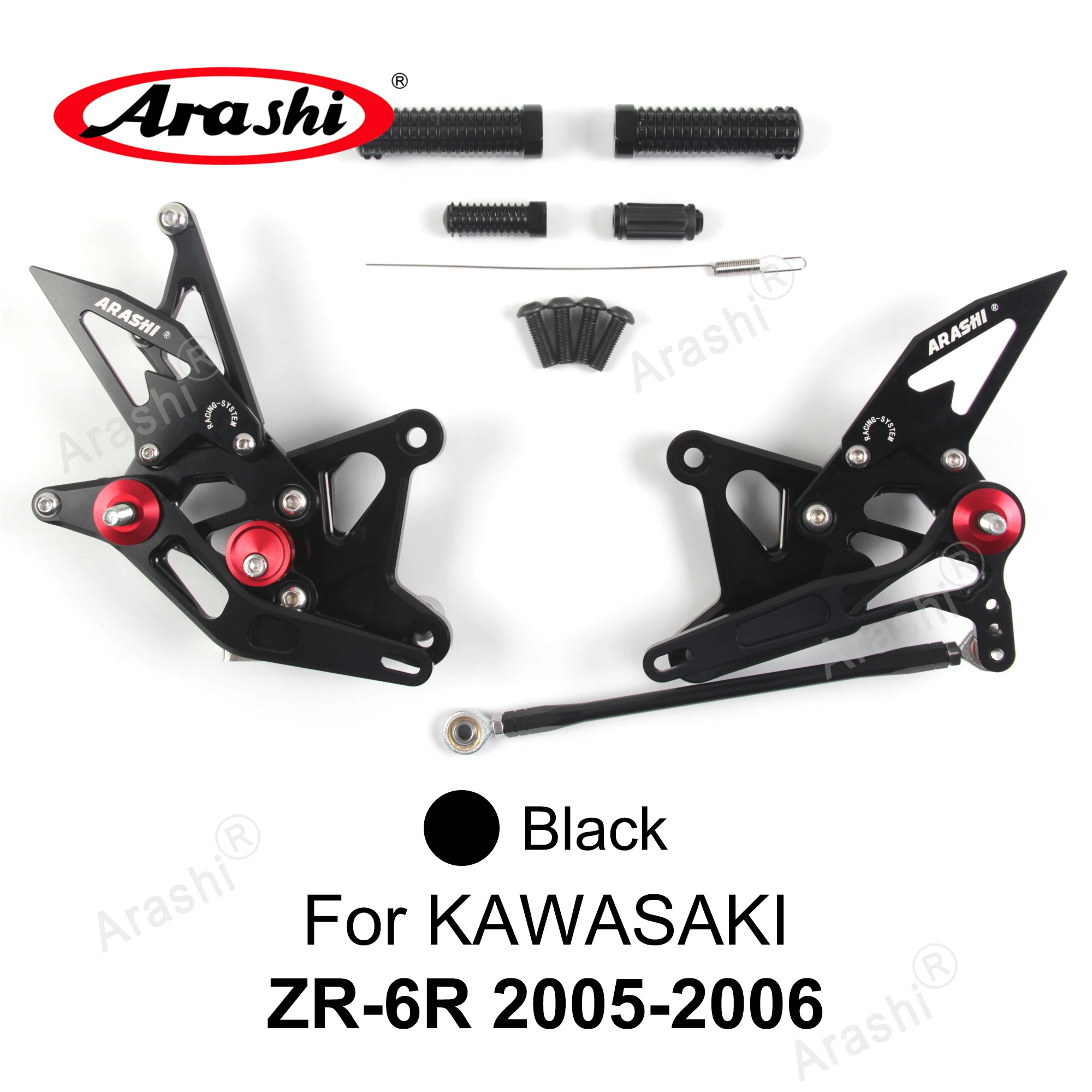 遊助グッズ大幅値下げ Arashi For KAWASAKI NINJA ZX6R QS 2005 - 2024 Footpeg