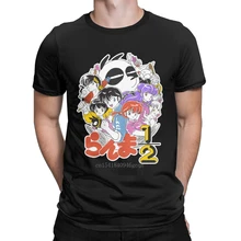 

Changing Warrior Ranma 12 Men T Shirts Anime Japan Funny Tees Short Sleeve Crew Neck T-Shirts Pure Cotton Big Size Tops