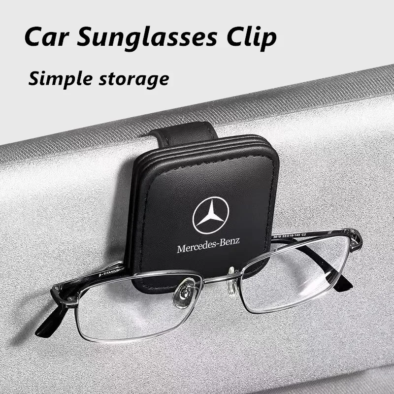 Porte-Lunettes De Soleil Pour Voiture LFOTPP - Fixation Pare-Soleil, Fermeture Magnétique, Cuir PU, Noir