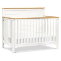 4-in-1 Convertible Crib in Light Sage and Honey, GREENGUARD Gold Certified 1