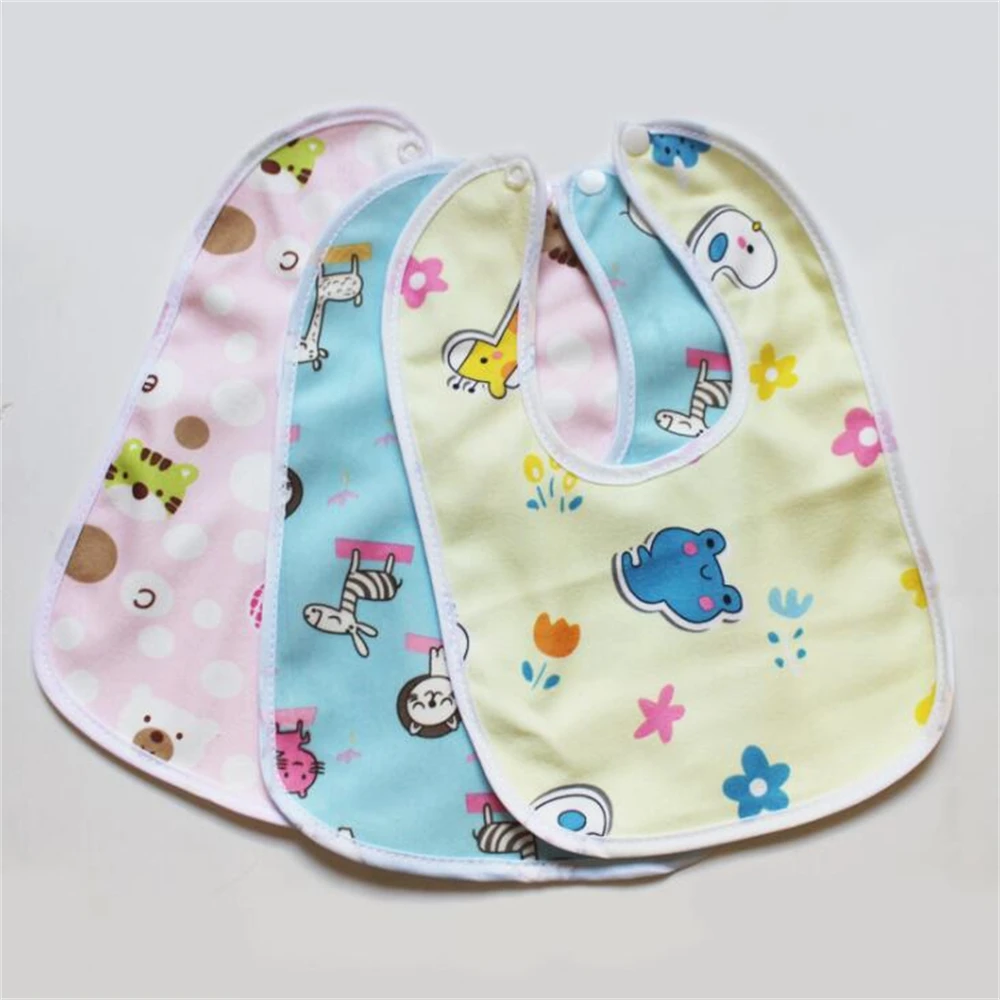 Cute Newborns Baby Bibs Burp Cloth Cartoon Cotton Collar Bib Baby Scarf Bandana Bibs For