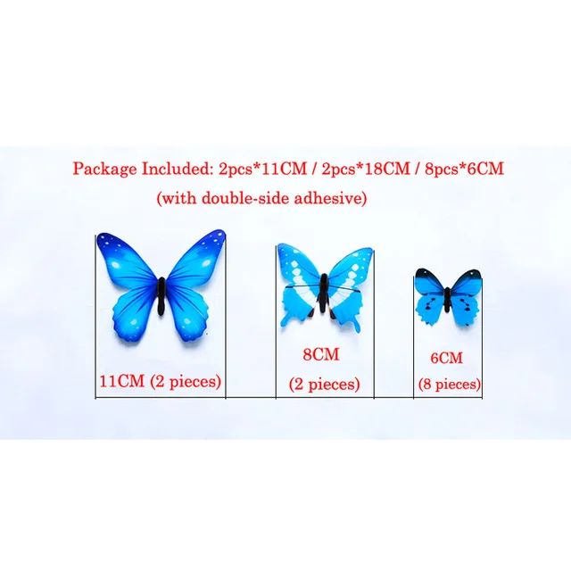 12Pcs/set kids Luminous Wall Sticker Living Room Butterfly for Children Party Decoration Home 3D Stickers  Glow In The Dark Toy 6