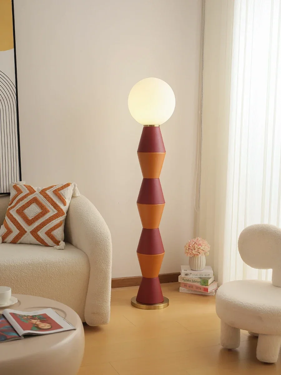 

Simple Leather Floor Lamp Nordic Living Room Bedroom Vertical Table Lamp beside Sofa Eye Protection Ambience Light