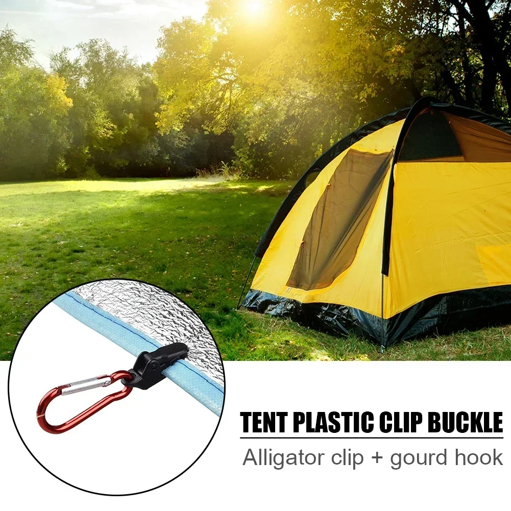 5Pcs Tarpaulin Clips Camping Tents Awning Wind Rope Clamp Equipment Plastic Clip Buckle Fixed Jaw Grip Hook Outdoor Accessories