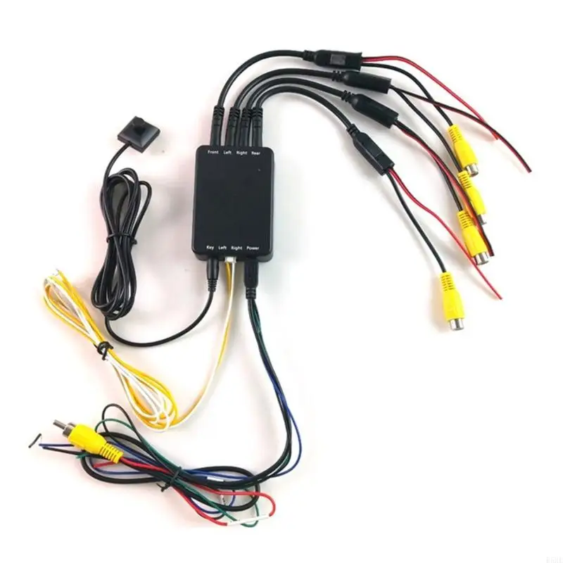 B5XE 360 Degree Panoramic Car Camera Control Switch for Reversing Images&4 Channel Converter Systems Enhanced Driving Safety