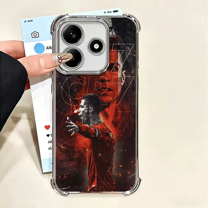 Football Star Soft Phone Case Featuring R-Ronaldo C-CR7 Design