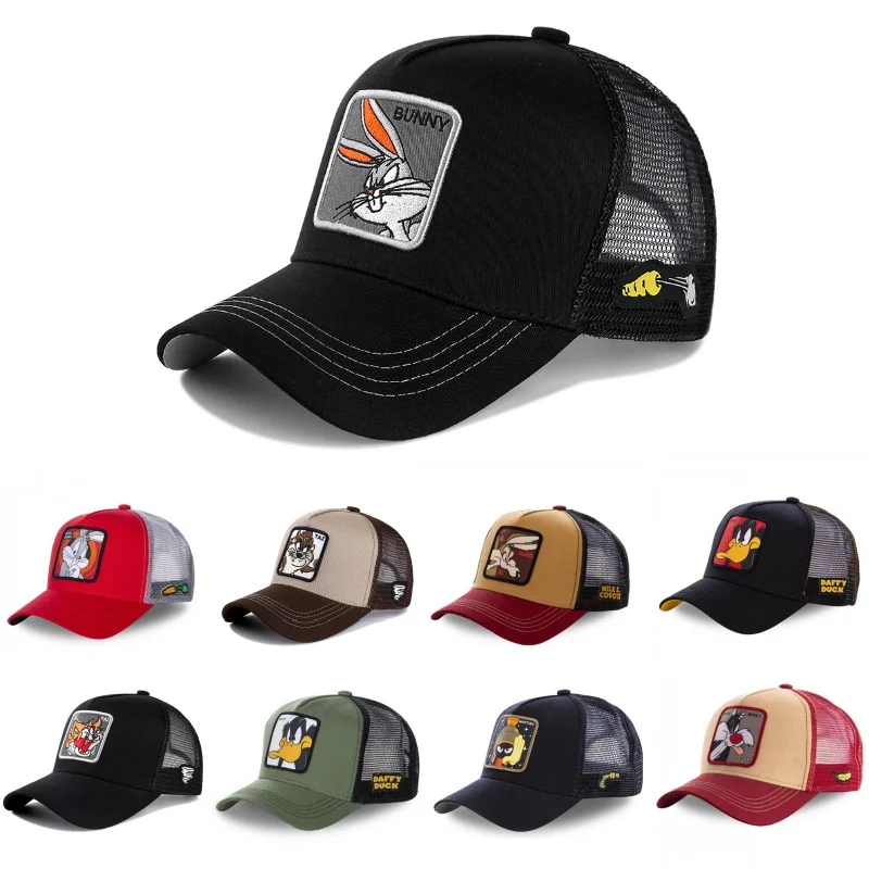 Baseball Caps Anime Cartoon Snapback Cotton Hip Hop Dad Mesh Trucker Men Women