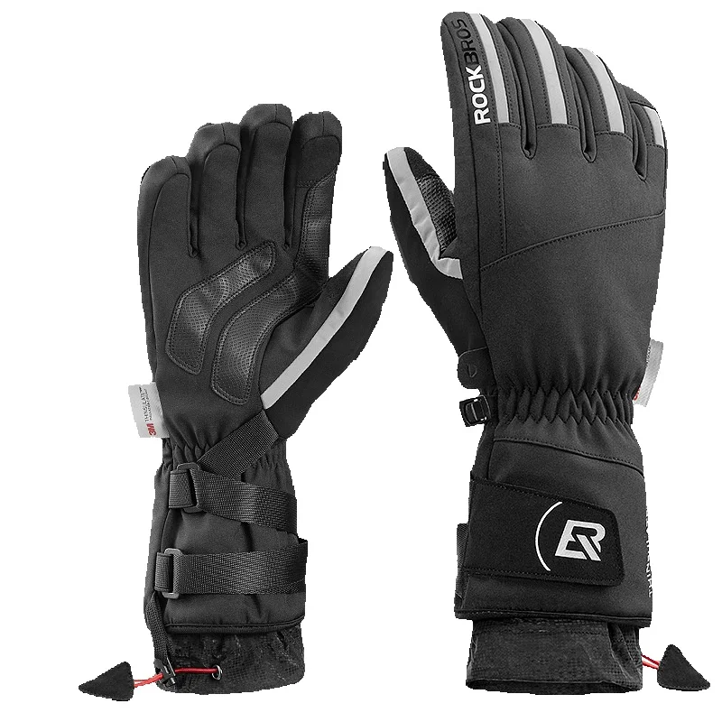 Locke Brothers' Thick Warm Riding Bicycles, Motorcycles, Electric Vehicles, Windproof Cold Winter Gloves for M and_voghion.com