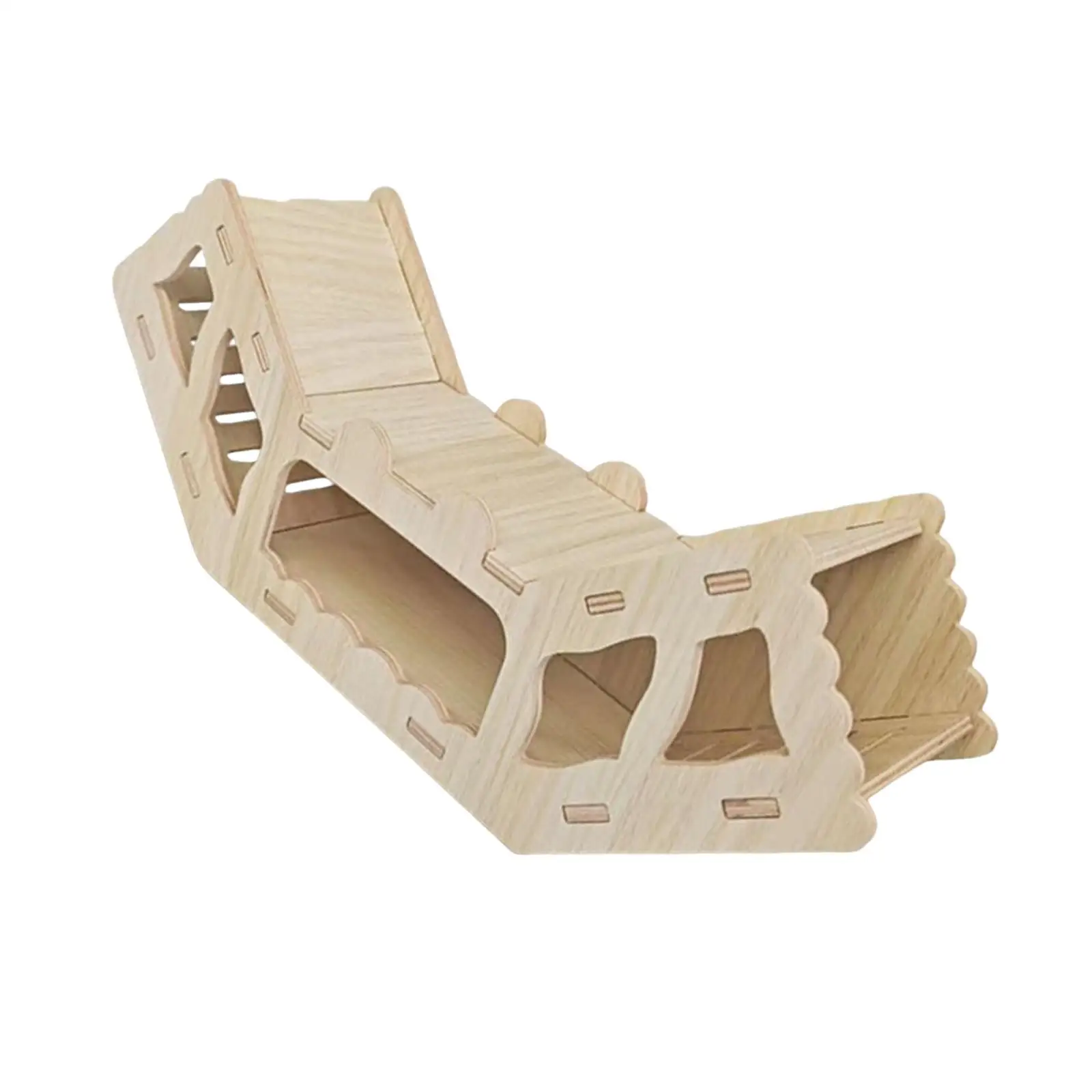 Wooden Hamster Burrow Climbing Hideaway Multi Chamber Design for Cage Landscape Decor Versatile Hiding Space Wooden Hamster Burrow Climbing Hideaway Multi Chamber Design for Cage Landscape Decor Versatile Hiding Space