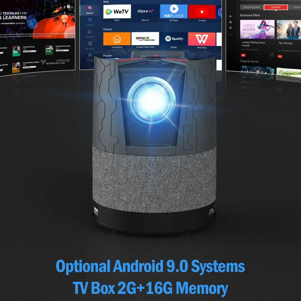 홈 시어터용 미니 휴대용 3D 프로젝터, 1080p 풀 HD, 2.4G + 5G 듀얼 와이파이, LED 단초점, 4K 비디오 스마트폰 프로젝터, 신제품
