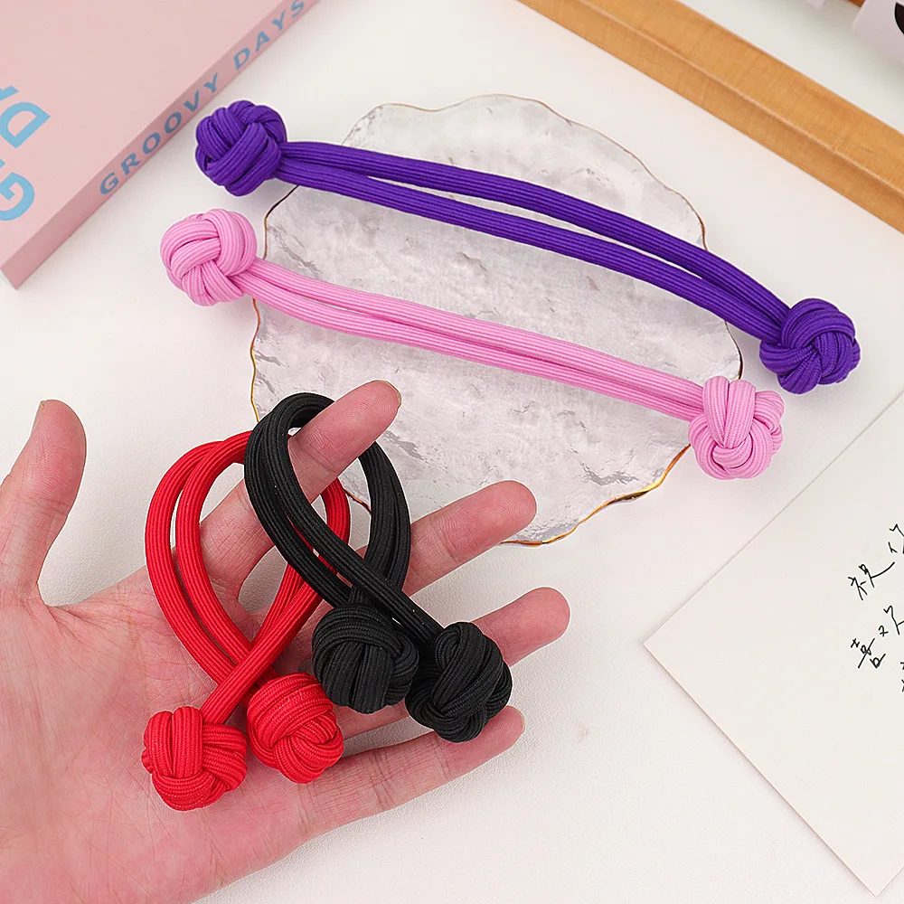 High Ponytail Rubber Bands Hair Band Elastic Head Rope For Women Korean Scrunchies Hair Tie Knotted Hair Ropes Hair Accessories