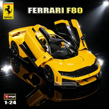 Bburago 1:24 Serie Ferrari LAFERRARI F80 STRADALE Modellino Auto in Lega Diecast Giocattolo Classico da Collezione Regalo Interni Squisiti