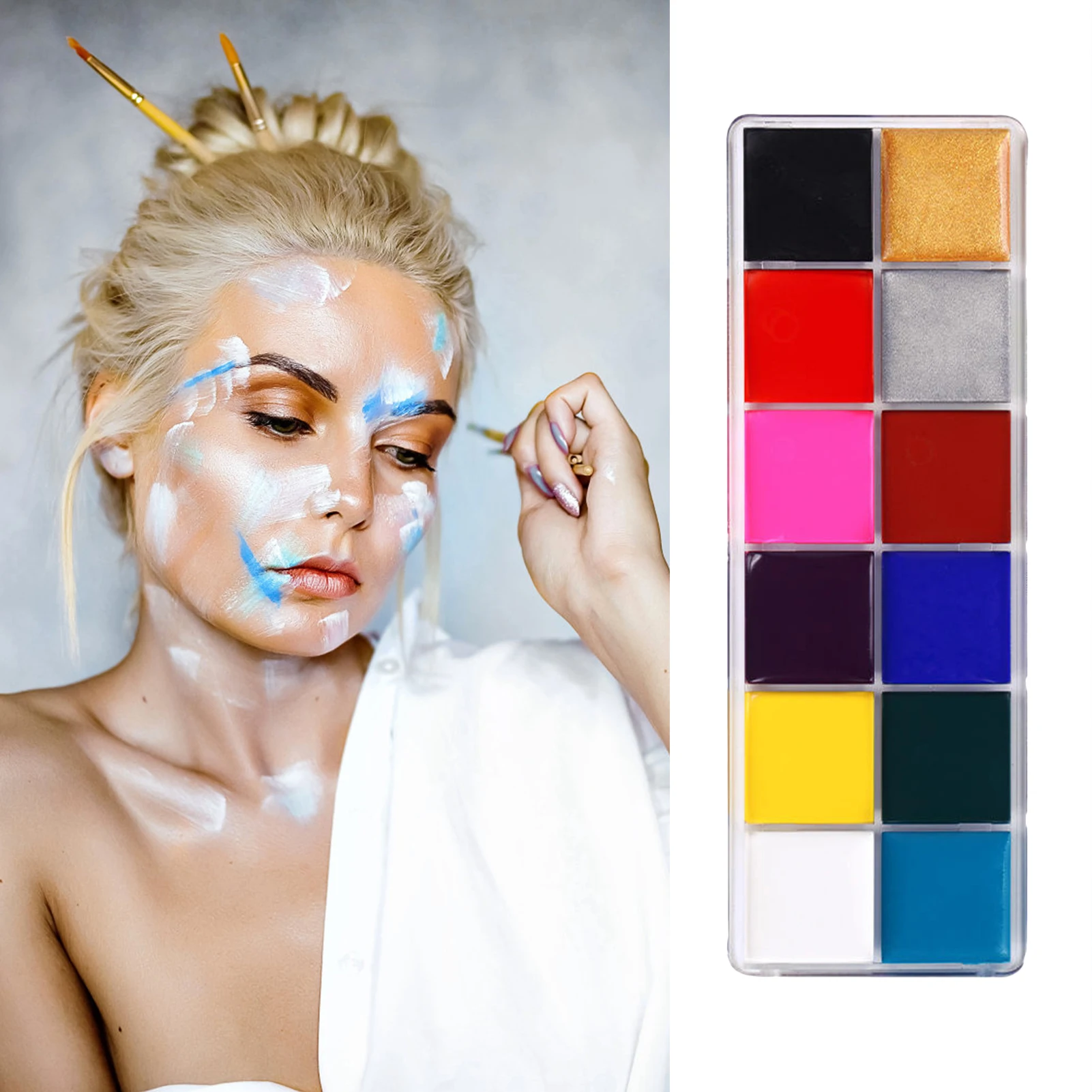 Water Soluble Body Paint Face Painting Kit Professional Human Palette  Facepaint Makeup Kids Based Paints Maquillage halloween - AliExpress