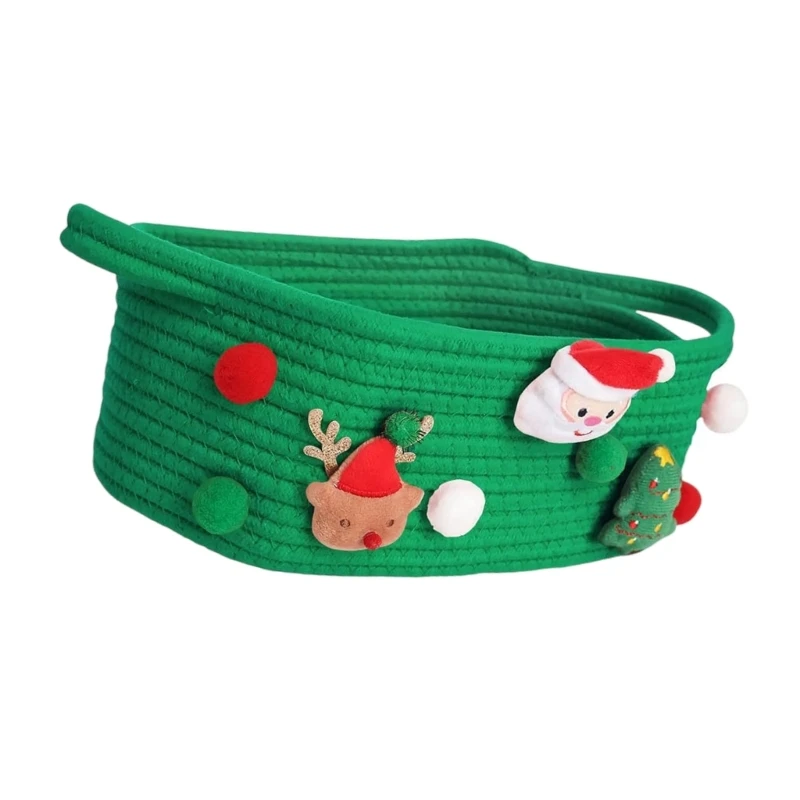 Christmas Themed Storage Basket for Storing Small Items Gift Holder Large Capacity for Home and Office