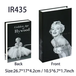 Luxury Fashion Decorative Faux Book Box (IR435OPEN)