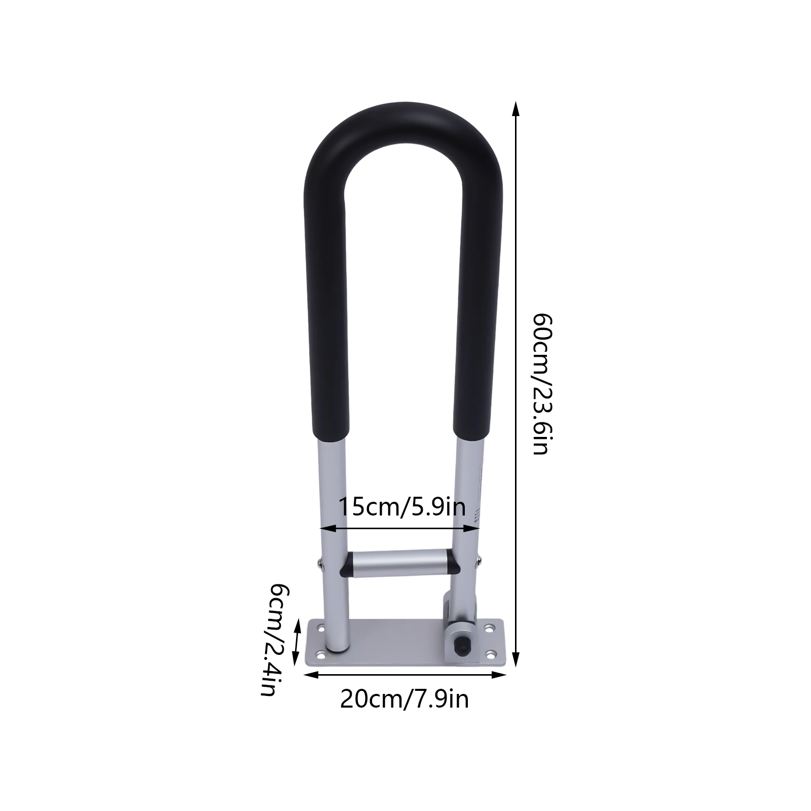 Toilet Grab Bar Rails for Elderly People, Bathroom Safety Support Rail, Shower Handrail, Drop Down Frame Handle